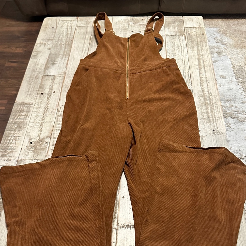Women’s Brown Corduroy Jumpsuit